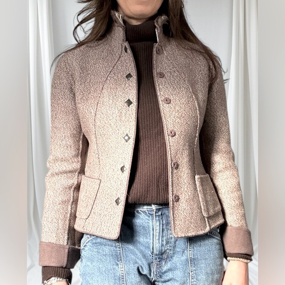 Elie Tahari Erdan Virgin Wool Reversible Jacket - Picture 1 of 16